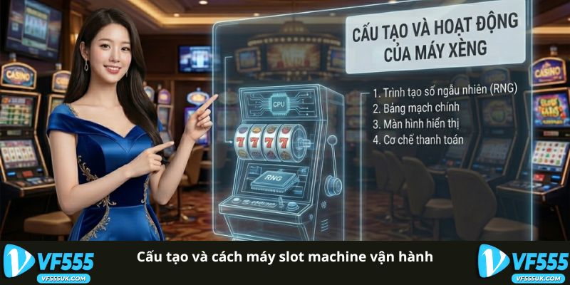 Cấu tạo và cách máy slot machine vận hành