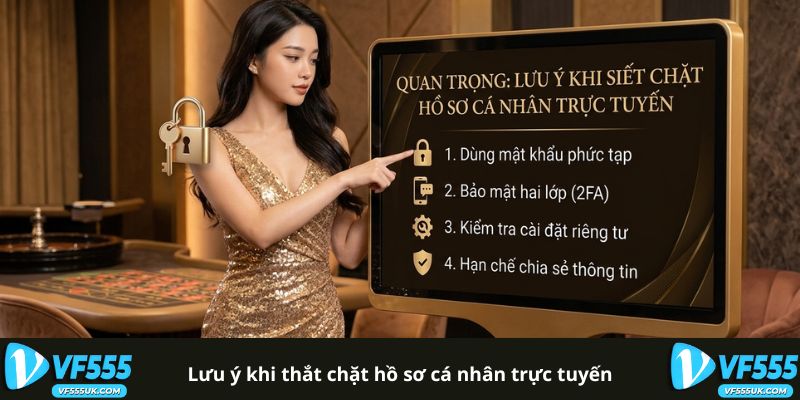 Lưu ý khi thắt chặt hồ sơ cá nhân trực tuyến